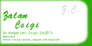 zalan csigi business card